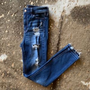 Hollister high rise cropped super skinny